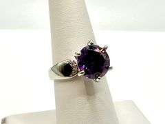 Amazing 3.5 Ct Vs1 Russian Color Change Lab Simulated Alexandrite Ring