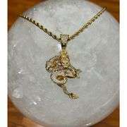 Dragon Pendant 18K Gold-Plated Necklace