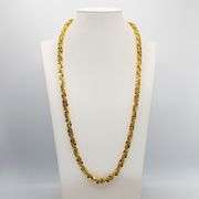 Huge 100.3 Gram 14 Kt  Gold Plated Diamond Cut Rope Chain