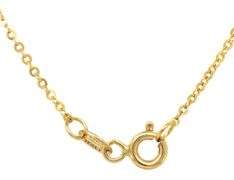 14kt Yellow gold 0.15ctw white and yellow diamond circle pendant on chain