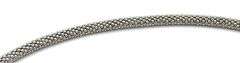 925 Sterling silver Tri color Mesh collar necklace with diamonds