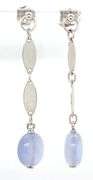 Sexy 14K WG Dangle Earrings with Lavender Jade