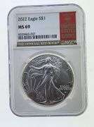 2022 American Silver Eagle, NGC MS69 "Red Book Label"