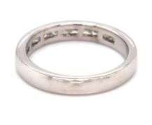 14kt White gold 0.40ctw princess cut channel set diamond band