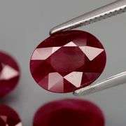 Superbly matched color in this 6.26ct set of Burmese Rubies!