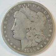 Rare 1893-CC Morgan Silver Dollar. Nice circ