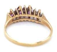 Popular 14K YG Ruby & Diamond Pyramid Ring