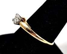 Dazzling 14K Yellow Gold Approx. 0.42CTW Solitaire Diamond Ring