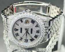 ROLEX STAINLESS STEEL GOLD DIAMOND DIAL JUBILEE BAND WATCH 11.5CT