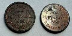 H J Bang NYC Purveyer of Rhine Wines CW Tokens