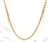 14kt Yellow gold Rope chain necklace