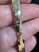10K Yellow Gold 6mm Herringbone 16" Necklace