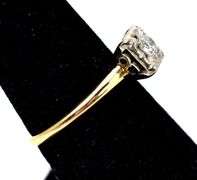 Lovely 14K Yellow Gold Approx. 0.28CTW Solitaire Diamond Ring