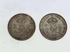 1940 & 1941 Great Britain 2 Shillings, Silver