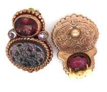 Stephen Dweck multi gemstone clip on earrings