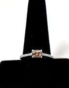 Dazzling 14K White Gold Approx 0.26CTX Yellow and White Diamond Ring