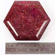 Huge 2600 Ct Rare Hexagon Cut Certified Natural Red Ruby Solitaire.