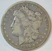 Very scarce 1892-CC Morgan Silver Dollar in circ