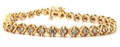 Sparkling 14K YG Diamond Bracelet