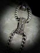 Stunning 14K White Gold Link Bracelet with Diamonds
