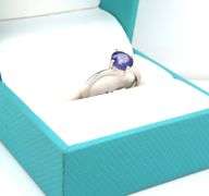 Lovely 1.45CTS Round Faceted Tanzanite Ring in Sterling Silver