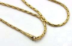 Practical 18K YG Wheat Link Necklace