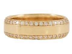 Gents Neil Lane 0.50ctw Diamond Double Row Band Ring in 14K