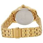 Seiko Women’s Gold-Tone Stainless Steel Watch – White Dial, Quartz, Date Display