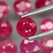 Heavy! 4.1mm! 15 piece set! 5.29ct Burmese Ruby set!