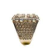 Mens 14 K White Gold Plate Dynamic 6.75 Cttw CZ ring