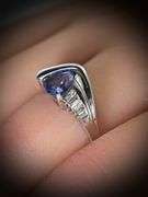 Stunning 14K White Gold Trillion-Cut Tanzanite Suite