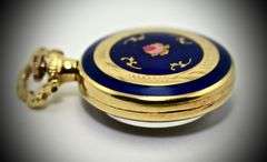 Wonderful 18K Pendant Watch with Enameling