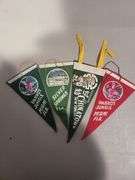4 collectable Vintage Pennant 8" long