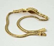 Fashionable 14K  Bracelet with a Diamond Panel