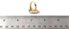 Elegant 14K Yellow Gold Pearl Ring with Diamond Accents