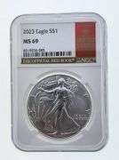 2023 American Silver Eagle, NGC MS69 "Red Book Label"