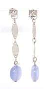 Sexy 14K WG Dangle Earrings with Lavender Jade