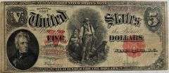 $5 Series of 1907 Axe Man US Note. Fr 91.