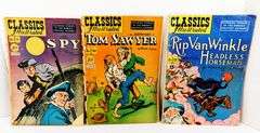 3 Classics Illustrated Vintage Comic Books, 1940's