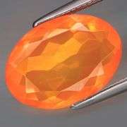 Vivid! 2.77ct top orange 12.6mm eye clean Mexican Fire Opal!