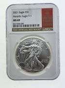 2021 American Silver Eagle, NGC MS69 Type 1 "Red Book Label"