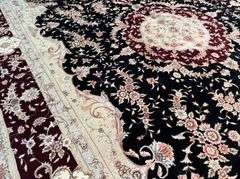 Magnificent Silk &Wool Tabriz Rug 9.6x14