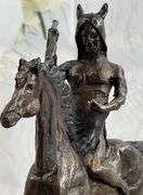 Warrior Chief on Horse Bronze Sculpture