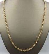 14kt Yellow gold Rope chain necklace