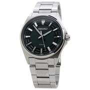 Seiko Men's Green Dial Stainless Steel Quartz Watch – 40mm Sport Style