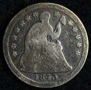 1843 Seated Liberty Half Dime VG (Very Good) Early U.S. Silver Coin