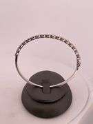 CERTIFIED 14K WHITE GOLD DIAMOND BANGLE BRACELET