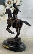 Warrior Chief on Horse Bronze Sculpture