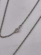 CERTIFIED BRAND NEW 14K WHITE CHAIN WITH DIAMOND PENDANT