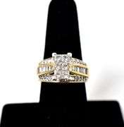 Stunning 14K Yellow Gold Diamond Ring